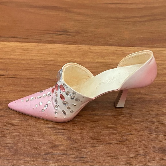 2002 RAINE Just the Right Shoe Pure Heart Miniature Ceramic Pink Heels Shoe - Picture 9 of 14